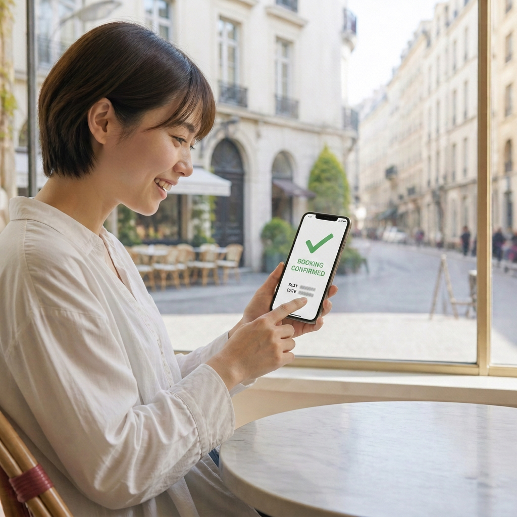 現地の電話番号が活躍するシーン